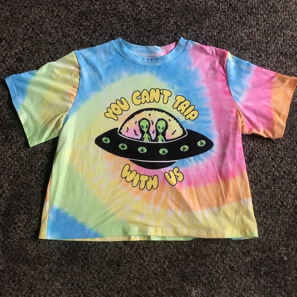 You Can’t Trip With Us Tie Dye Crop Top 🍃